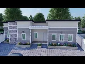 SIMPLE AND ECONOMICAL 3 BEDROOM FLAT ROOF HOUSE DESIGN.