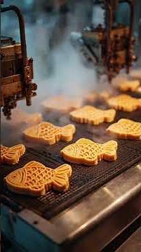 🐟 Taiyaki (たい焼き Factory 🏭 | Amazing Fish-Shaped Pastry Production!