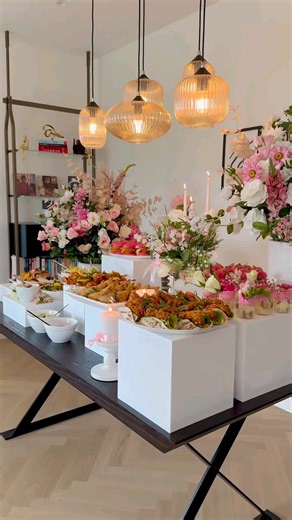 Buffet Table Styling 😋 #design #wedding #foryou #decor #fyp #fooddecoration #food
