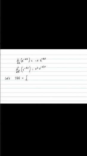 Integrating x^2 e^{−x} using Feynman's trick | "Big Bang Theory" S08E02 #math#maths #sheldon