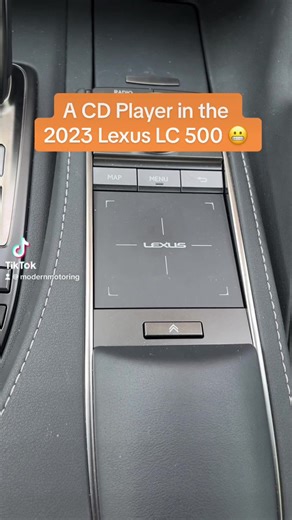 The last cd player in a Lexus LC 500. . . . #modernmotoring #lexus #cd #cdplayer #retro #audio #marklevinson #speakers #luxurycar #v8 #carsoftiktok #canada #lc500