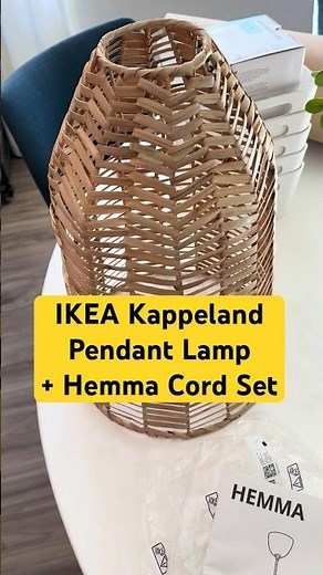 IKEA Kappeland Pendant Lamp Shade 11” Rattan Light with Hemma (1/2) #ikea #rattan #lighting #light