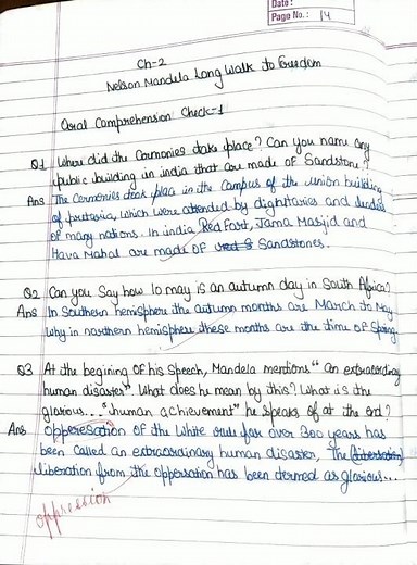 Class 10 English chapter 2 Nelson mandela long walk to freedom