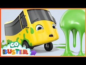 Slimy Buster Bus | Go Gecko's Garage! | Go Buster | Kids Cartoons