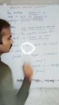 Insert method in python | #python #youtubeshorts