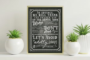 Septic Tank Bathroom Sign - Etsy Australia