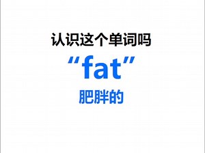 [点关注，一秒记单词fat系列单词记更多]
