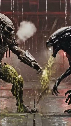 Alien vs Predator fight scene