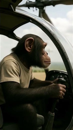 Monkey Flying a Helicopter | Realistic Animal Pilot Animation | Funny Short Video