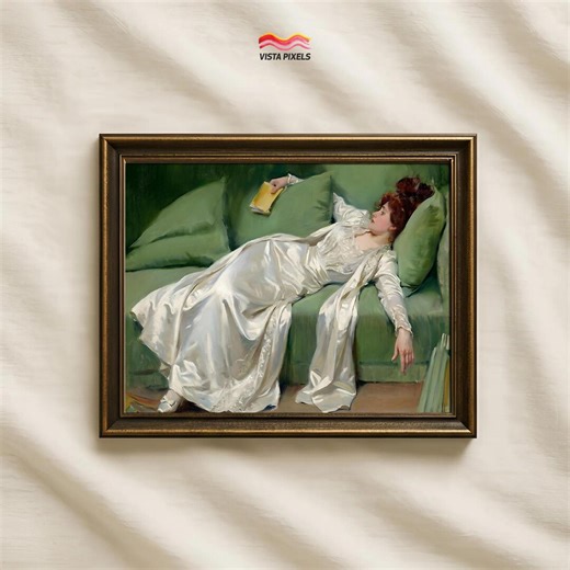 Vintage Woman Oil Painting Print | Romantic Victorian Portrait Art | Classic Female Figure Wall Decor | Digital Download - Etsy