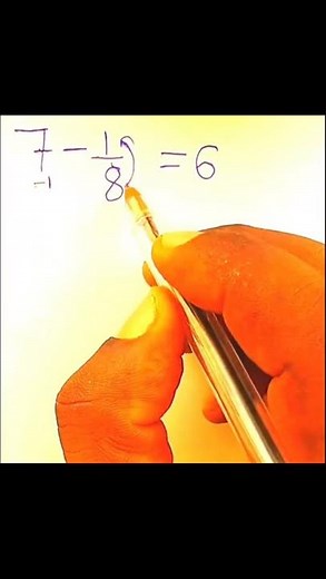 how to subtract fractions from a whole number #tutorial #maths #arithmetic #subtractiontrick