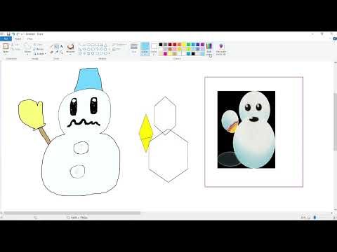 Drawing in MS Paint - Mr. Blizzard