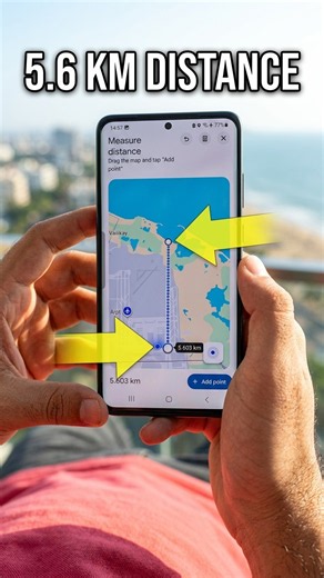 How to measure distance on Google Maps (Current location to Sea) #androidtips #samsunggalaxy #phone