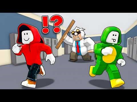 JJ and Mikey Escaped from School Obby ?! (Maizen Roblox)