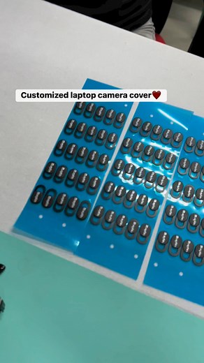Watch how we customize these laptop camera covers😍 #CustomizedMerch #asmr | USB Manila Phils. Technologies Inc.