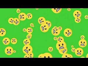 Shocked Face Emoji / Smileys Animation | Green Screen | HD | ROYALTY FREE