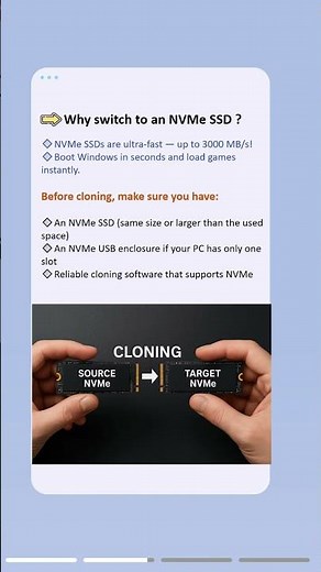 ⚡ Upgrade to NVMe SSD: Clone Your Disk Effortlessly #ssd #nvme #clone #upgrade