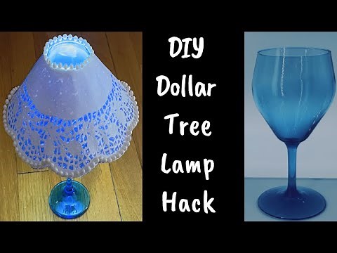 How To Make A Wine Glass Lamp Shade/ Dollar Tree Wine Glass Lamp Shade Easy Step By Step Tutorial