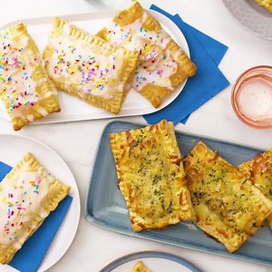 Sweet or savoury? Why choose? Fill butter puff pastry tarts with chicken parm for dinner and chocolate hazelnut for dessert. (You’re welcome). 😉 | Real Canadian Superstore