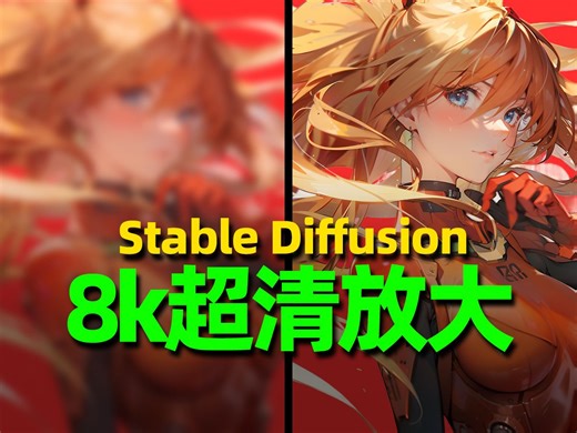 超清放大修复细节！图片模糊怎么办？stable diffusion ControlNet1.1 tile+SD放大教程