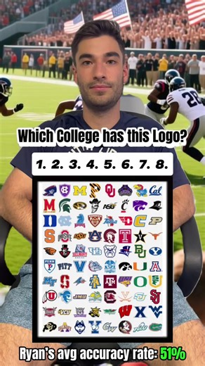 Taking on the College Logo Challenge: Are You up for the Task? 💪🔍 #viral #logo #ncaa #trivia #foryou #trend #sports #college #fyp