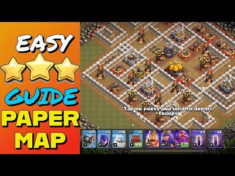 EASY 3 Star Guide for Goblin Map "Paper Map" - Townhall 11+ | Clash of Clans