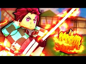 Using AWAKENED FLAME to become TANJIRO the DEMON SLAYER… (Roblox Blox Fruits)