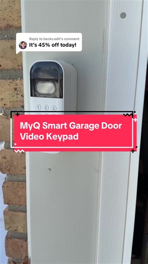 Replying to @becks.edit If you’re serious about home security, the MyQ Smart Garage Door Video Keypad is the garage upgrade you didn’t know you were missing. This smart home device combines a secure keypad with a built-in security camera, so you can see exactly who’s coming and going from your garage. It’s an easy home improvement that adds real peace of mind without replacing your entire garage setup. Get real-time alerts, monitor activity, and control access all from your phone. Whether you’re