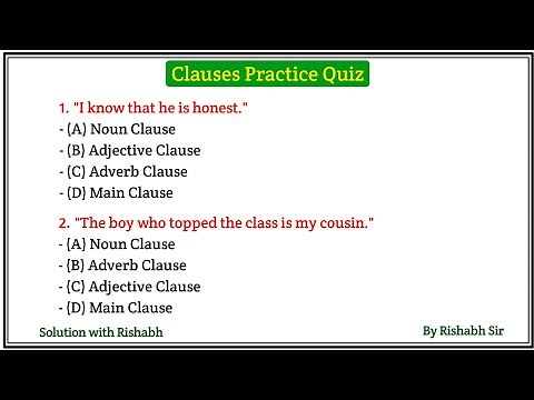 Clauses Practice exercise | Clauses in english grammar | Clauses | Clauses in english grammar jkssb
