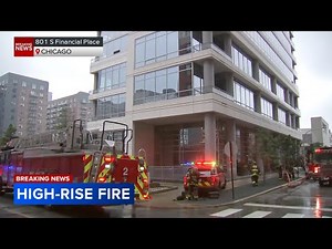 Chicago firefighters respond to fire at high-rise in South Loop, video shows