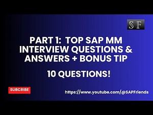 Part 1: Top SAP MM Interview Questions & Answers for Freshers | SAP MM Interview Secrets Revealed