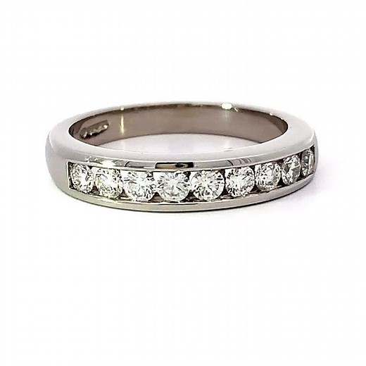 Platinum Channel 0.50ct Diamond Eternity Ring