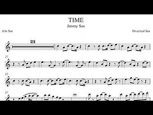 Time Jimmy sax alto with sax accompaniment free score download