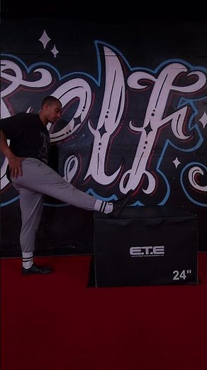 Heel Elevated Static Hamstring Stretch