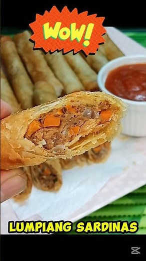 Cook Fried Lumpia Using Sardines! Healthy and Budget Friendly Appetizer! #shorts #lumpiangsardinas