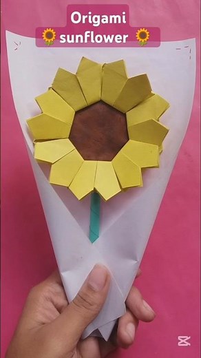 Super easy Origami sunflower tutorial 🌻✨🫶