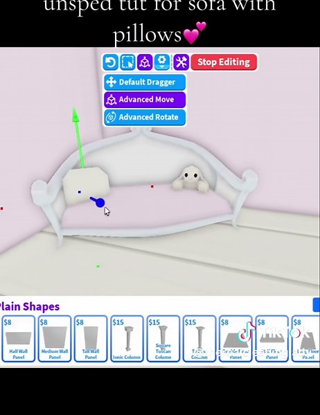 items used: royal palace sofa, bunny pet bed, and small bevels 💕 #adoptme #roblox #adoptmebuild #robloxfyp #adoptmehousebuild