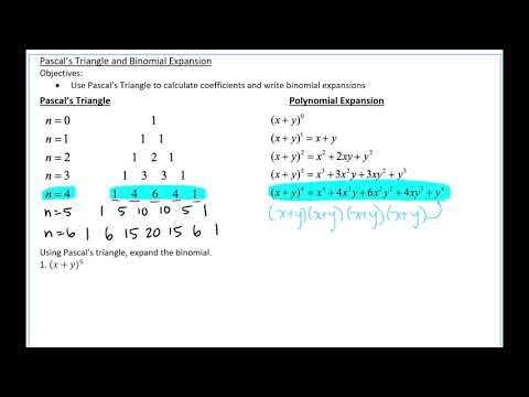 Pascal's Triangle and Binomial Expansion
