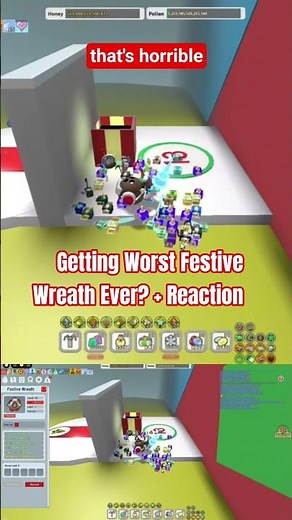 Getting Worst Festive Wreath EVER? + My Reaction 🐝 Bee Swarm Simulator #roblox #gaming