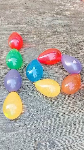 Amazing ❤️💛🩵💙🖤💚 Rainbow small ballon Number 10 #asmr #satisfying #poppballons #balloon