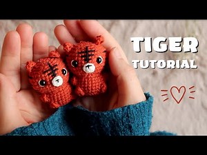 Amigurumi TIGER Crochet | How to crochet Little Tiger - Keychain