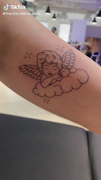 Fine Line Inner Arm Tattoo by Michael Baker