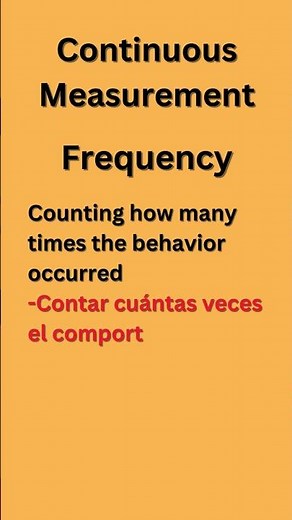 Qué es Frequency / Frequencia en ABA?