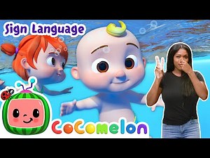 SPLASH Swimming Song! | Cocomelon Nursery Rhymes | Learn ASL & Baby Sign Language for Kids