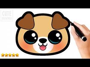 How to Draw a Dog Face Cute and Easy 🐶 Draw so Cute Animals