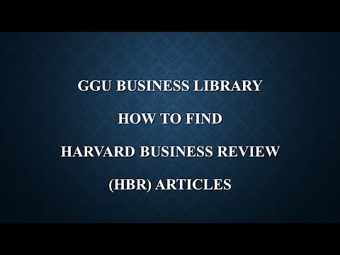 Harvard Business Review Articles