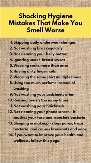 13 Hygiene Mistakes That Make You Smell Worse 🚫🧼