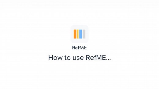 How to use RefME