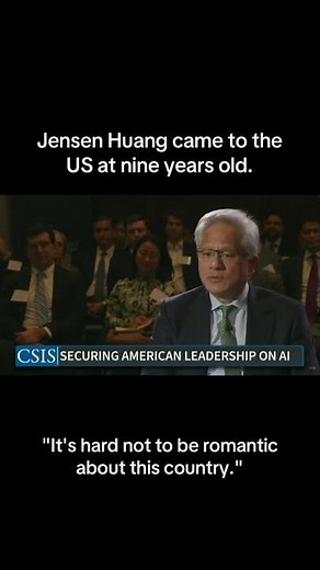 Jensen Huang: "My parents had the American dream."