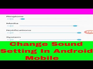 Android Sound Settings !! How To Change